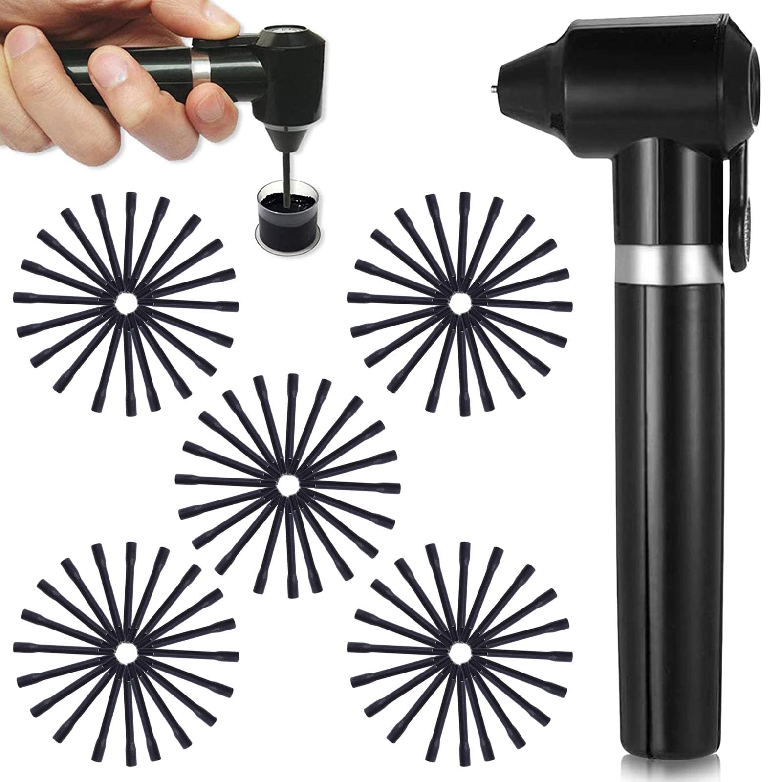 NAQASE Tattoo Ink Mixer Pigment Mixer - Machine Ink Agitator Machine with 100pcs Ink Mixer Sticks Black for Tattoo Ink