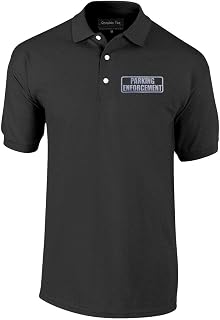 Conspiracy Tee Parking Enforcement Polo Reflective Design, Easy Care Polo Pique Fabric.