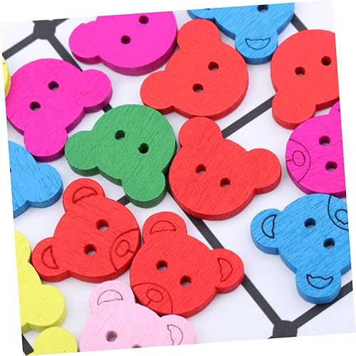 Miniatura 5 de EXCEART Botones de costura de madera, botones decorativos para manualidades, botones pequeños, 100 unidades