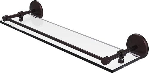 Miniatura 5 de Allied Brass MC-122-GAL-PC Mc - Estante de vidrio templado Monte Carlo de 1 galón (22 pulgadas), cromo pulido