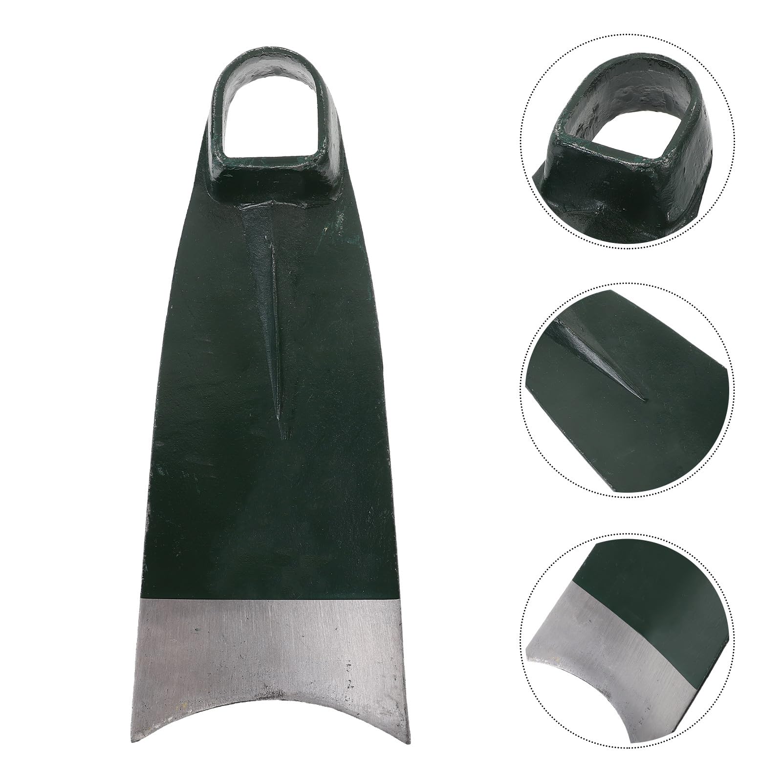 HEMOTON Azada Doméstica de Acero Inoxidable Verde para Jardinería al Aire Libre, Herramienta de Jardín para Labrar y Ahorrar Energía en Cultivo de Hortalizas
