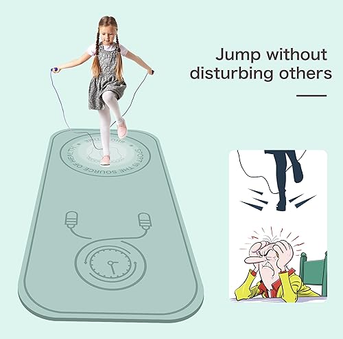 Miniatura 5 de Tapete de ejercicio deportivo a prueba de golpes, extra grueso, de alta densidad, antidesgarros, antideslizante, para interiores y exteriores