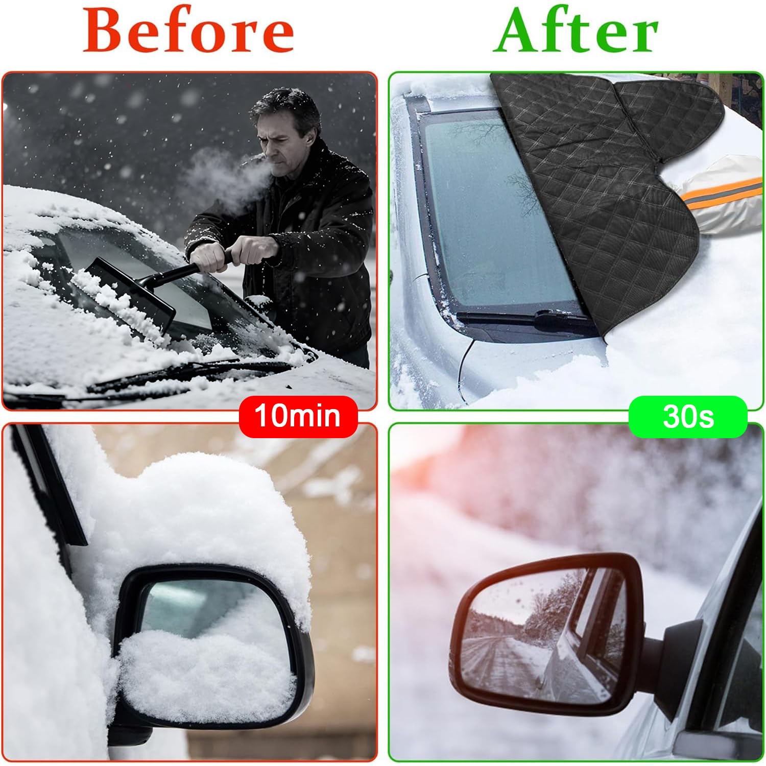 JNNJ Copertura Parabrezza Posteriore Dell'auto, Copertura Della