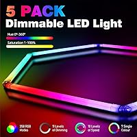 Vista 3 de Paquete de 25 luces LED hexagonales RGB para garaje, luz hexagonal RGB con multicolor, luces de pared hexagonales RGB regulables y ajustables
