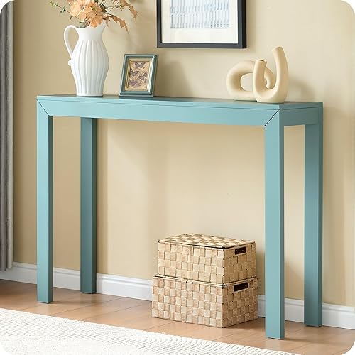 Vista 12 de Kings Brand Furniture Russel - Mesa consola moderna para entrada, detrás del sofá, pasillo, sala de estar, aguacate Palta,Caviar,Gris,Jengibre