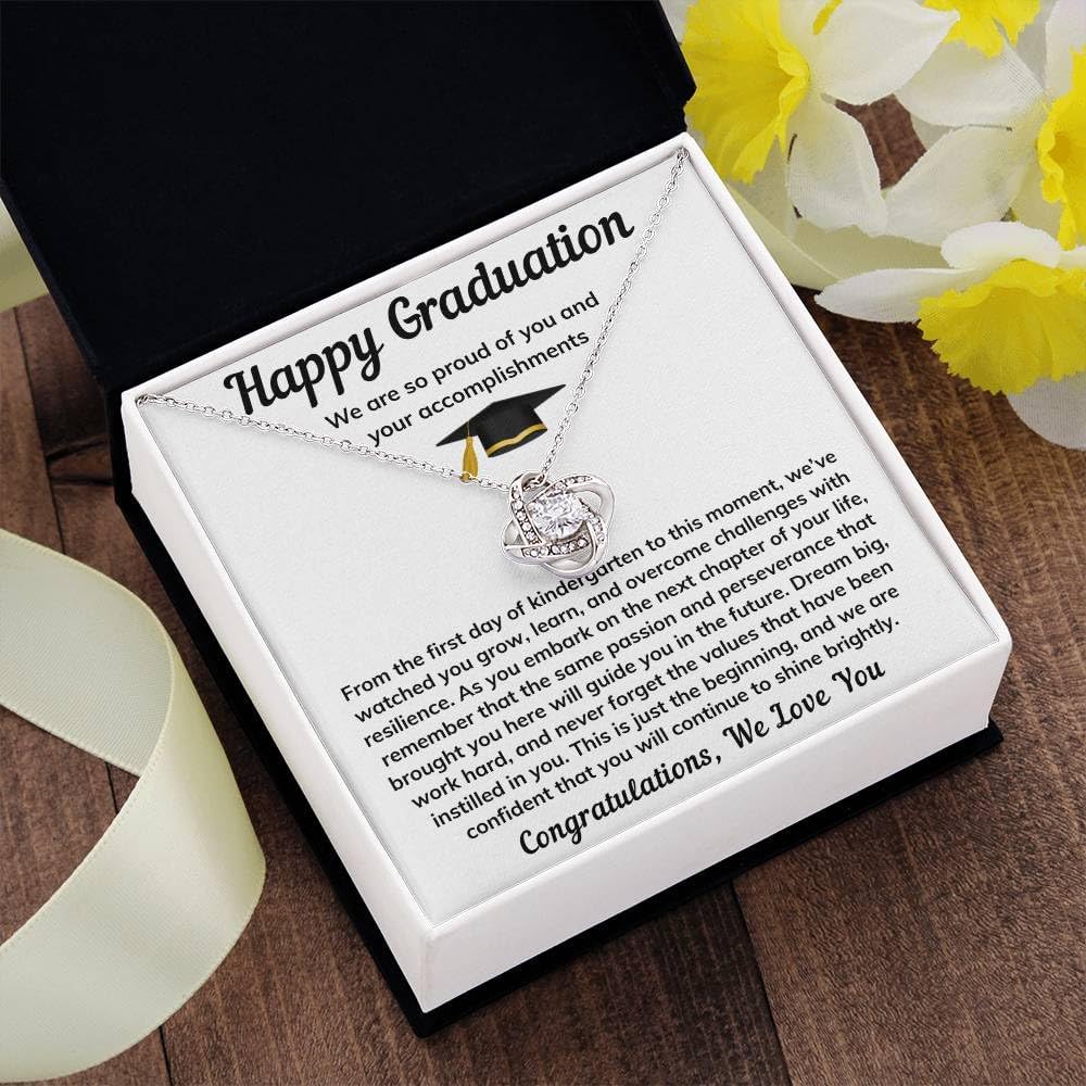 Graduation Gifts For Her Class of 2026 Graduation Necklace Jewelry Card For Daughter Granddaughter Bonus Daughter with Message Card and Gift Box