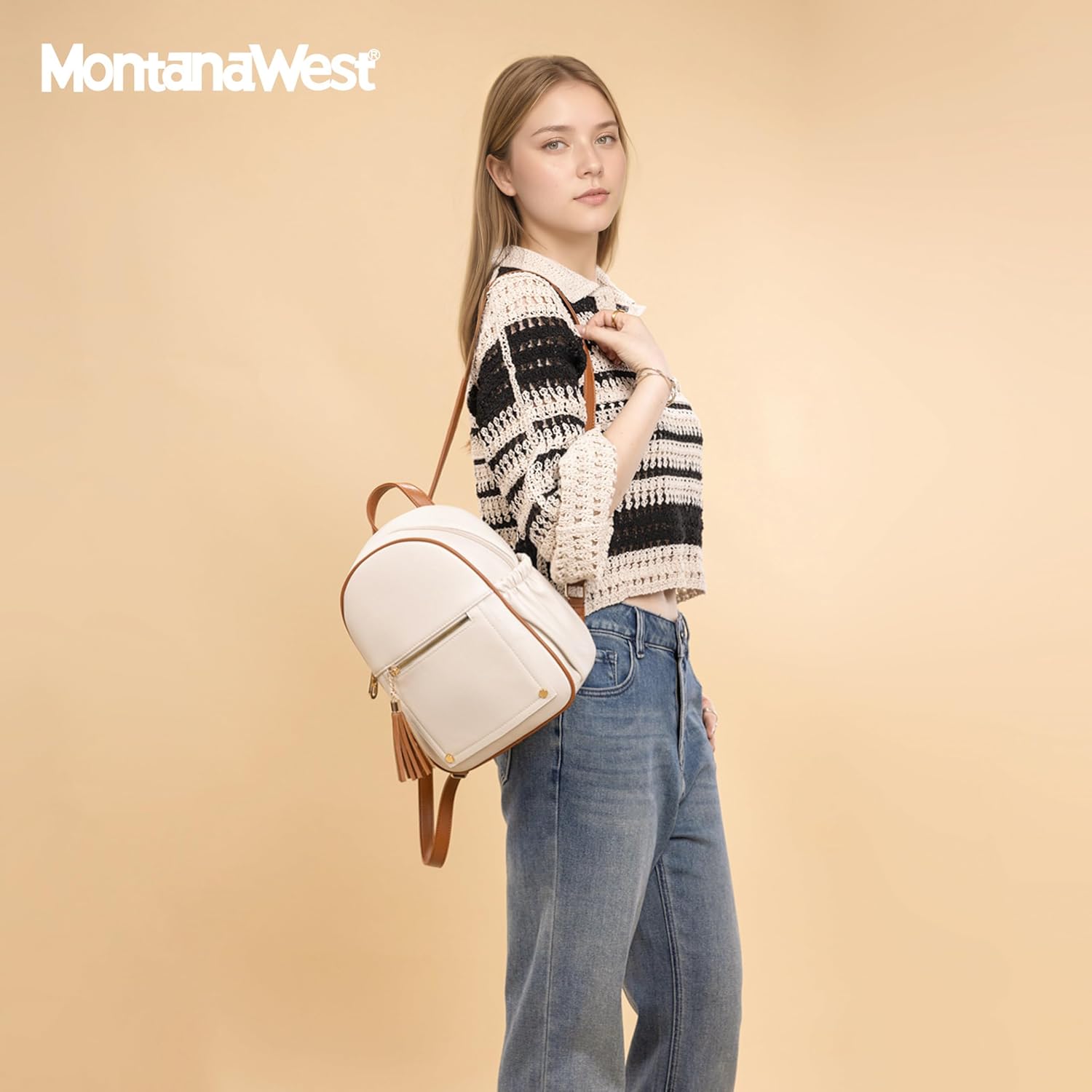 Montana West Mini Cute Backpack for Girls Anti Theft Backpack with Secured Zipper and Tassel