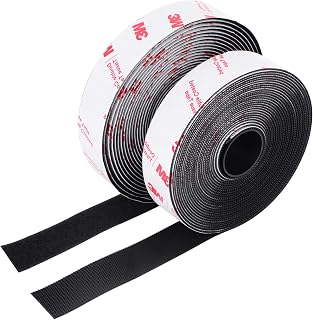 Hook and Loop Tape 1in x 20ft, Mounting Tape Heavy Duty Adhesion, Slef Adhesive Interlocking Strip, Back Adhesive Mounting Strips, Reclosable Sticky Back, Double Sided Carpet & Rug Fixation