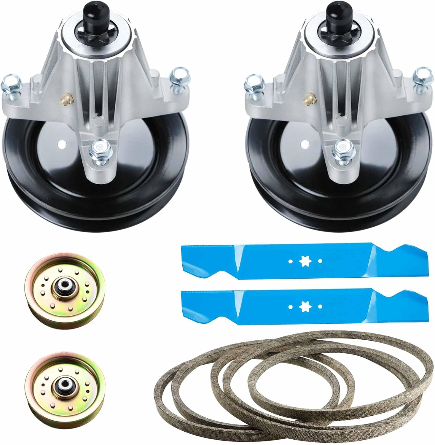 ILONPA 42 inch Deck Rebuild Kit 918-04822 Spindle Assembly Fit for Cub Cadet LTX1040 LTX1042,for Troy-Bilt/MTD/Craftsman Lawn Tractor,Include 754-04060 Belt 96.50",756-04129 Idler,742-04308 Blade