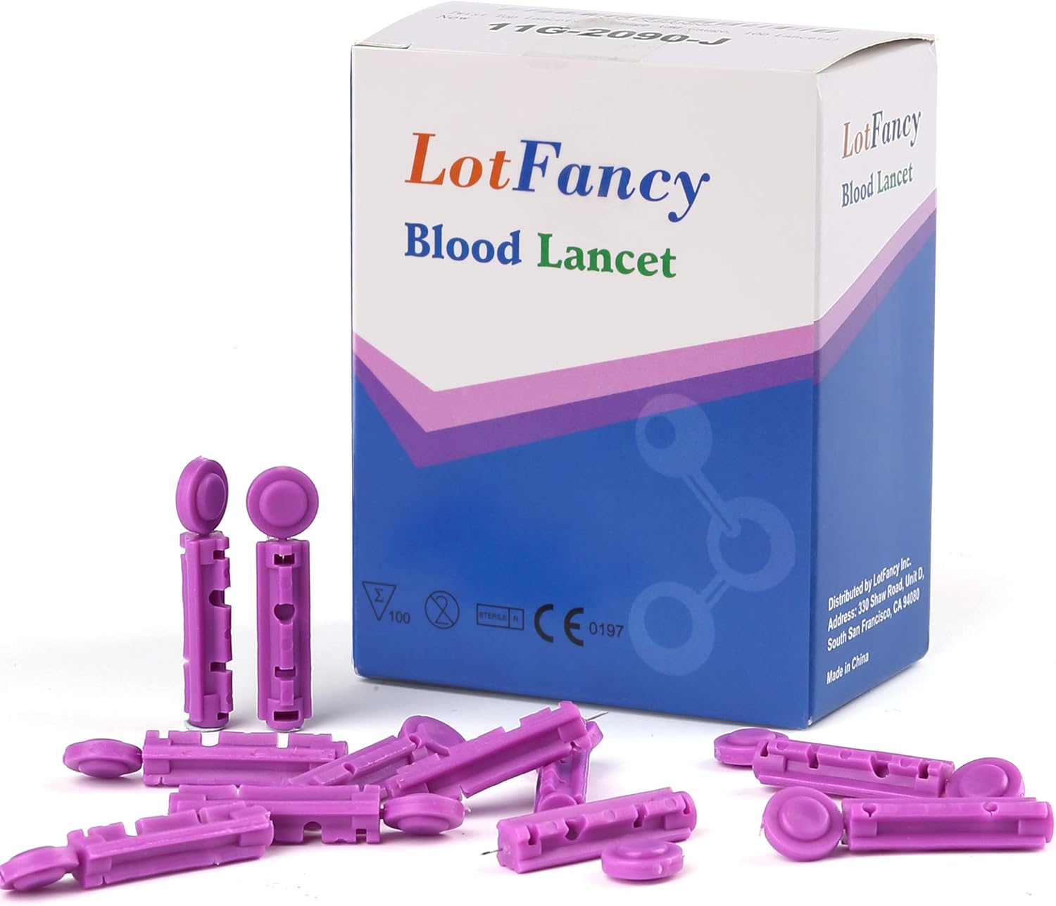 LotFancy Lancets for Blood Testing, 30 Gauge, 100 Twist Top Lancets for Blood Glucose Diabetes Testing, Sterile, Disposable : Health & Household