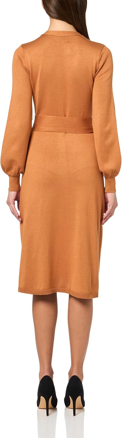 Eliza J Womens Long Sleeve V Neck Button Front Midi Sweater Dress - Image 2
