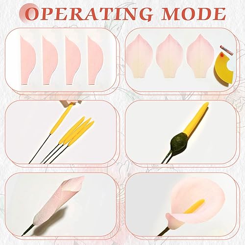 Miniatura 4 de Mlurcu Papel crepé - 6 rollos, rojo, 10 pulgadas de ancho, serpentinas, kits de fabricación de flores, cinta floral verde y alambre floral para