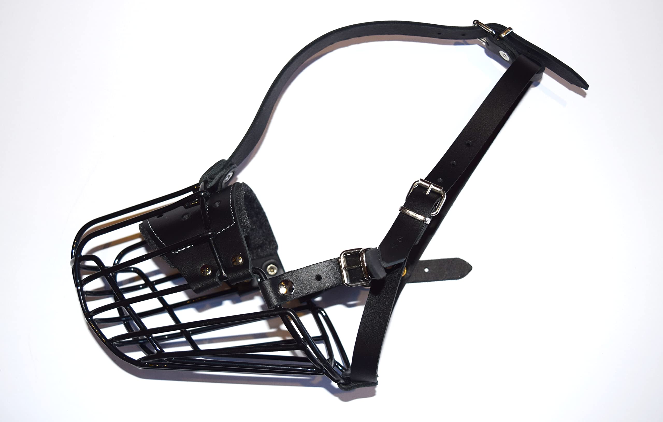 L&J Pets Uk Bozal de perro de cesta de alambre de metal fuerte para Doberman, Malinois y otros perros