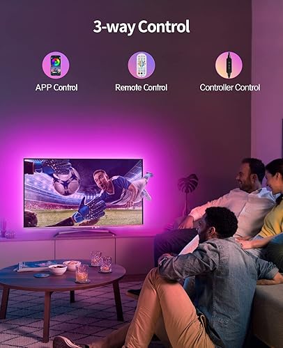Miniatura 2 de KeShu Luces LED para TV de 32 a 43 pulgadas, 9.8 pies de luz de fondo LED de TV que se sincronizan con TV, luces LED de TV detrás del monitor, tira