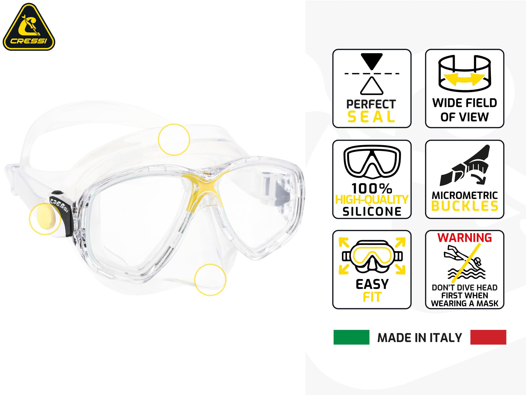 Cressi Marea - Maska lub Maska ​​+ Fajka Mexico do Nurkowania i Snorkelingu, Jeden rozmiar, Unisex dla dorosłych