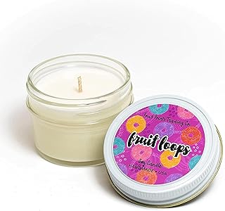 Four Points Trading Co. Pop Scents Fruit Loops 4 Oz Scented Soy Aromatherapy Candle w/ Jar
