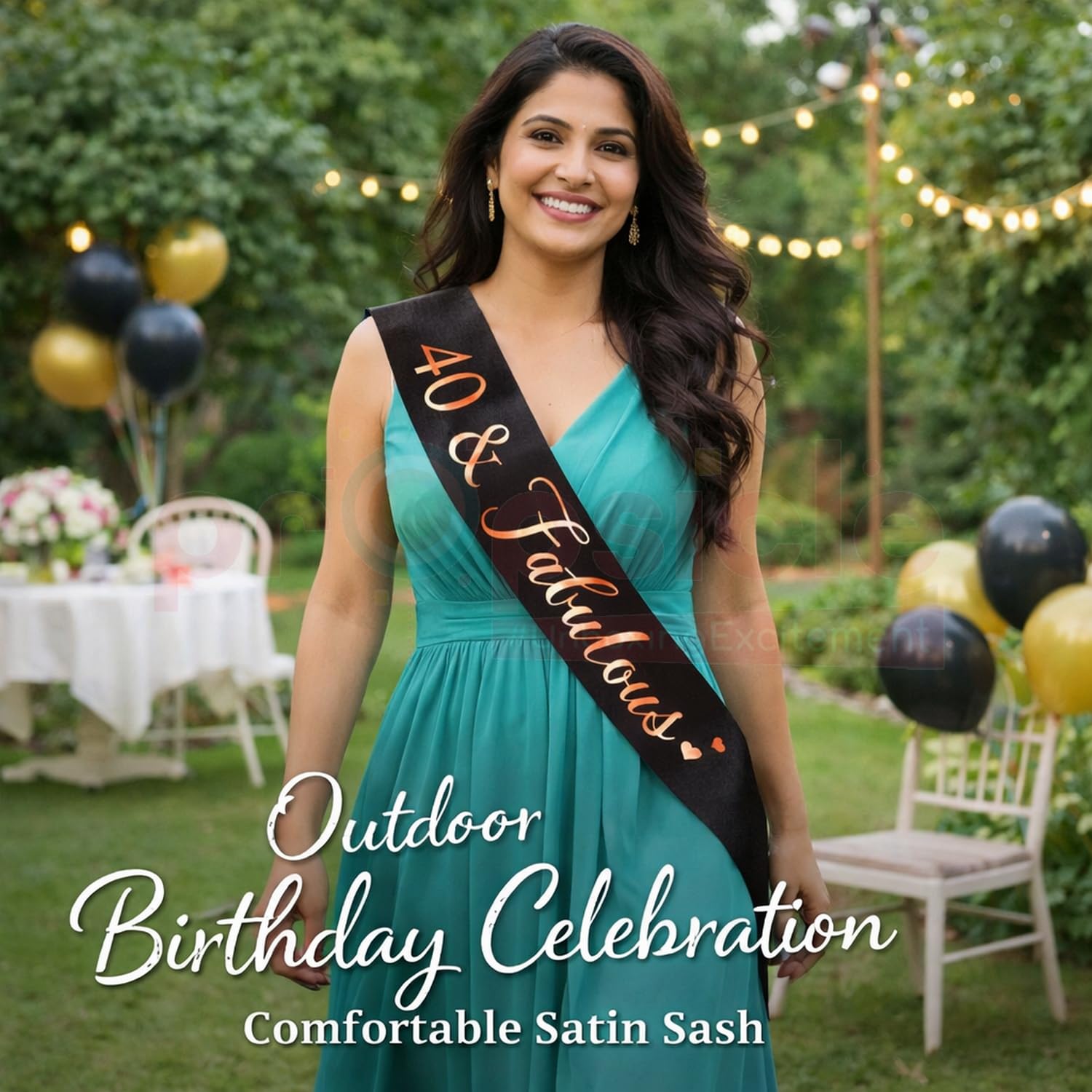 40th Birthday Sash - Fabulous Party Prop -7