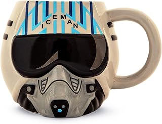 Toynk Top Gun: Maverick Iceman Helmet Sculpted Ceramic Mug | Large Coffee Cup For Cocoa, Tea | Holds 20 Ounces