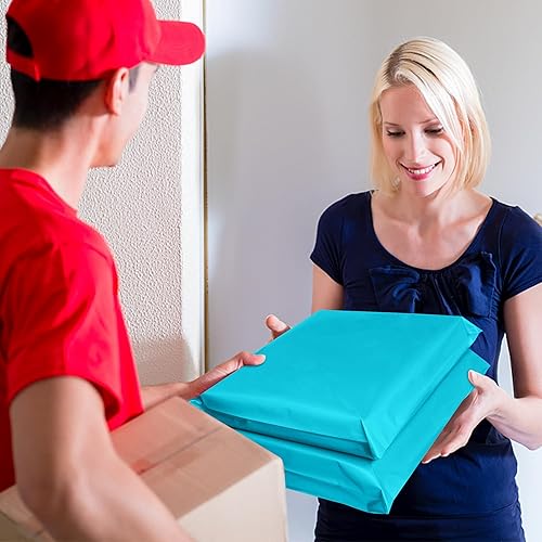 Miniatura 5 de Sobres de polietileno de 9 x 12 pulgadas, 100 unidades, sobres de correo de plástico azul con grosor de 2.4 mil de grosor, bolsas de envío