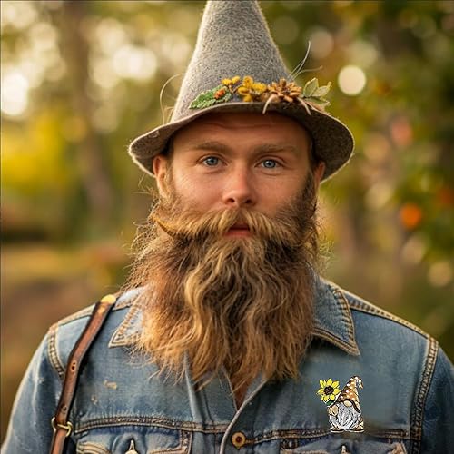 Miniatura 2 de Gnome with A Sunflower Embroidered Iron On Patch