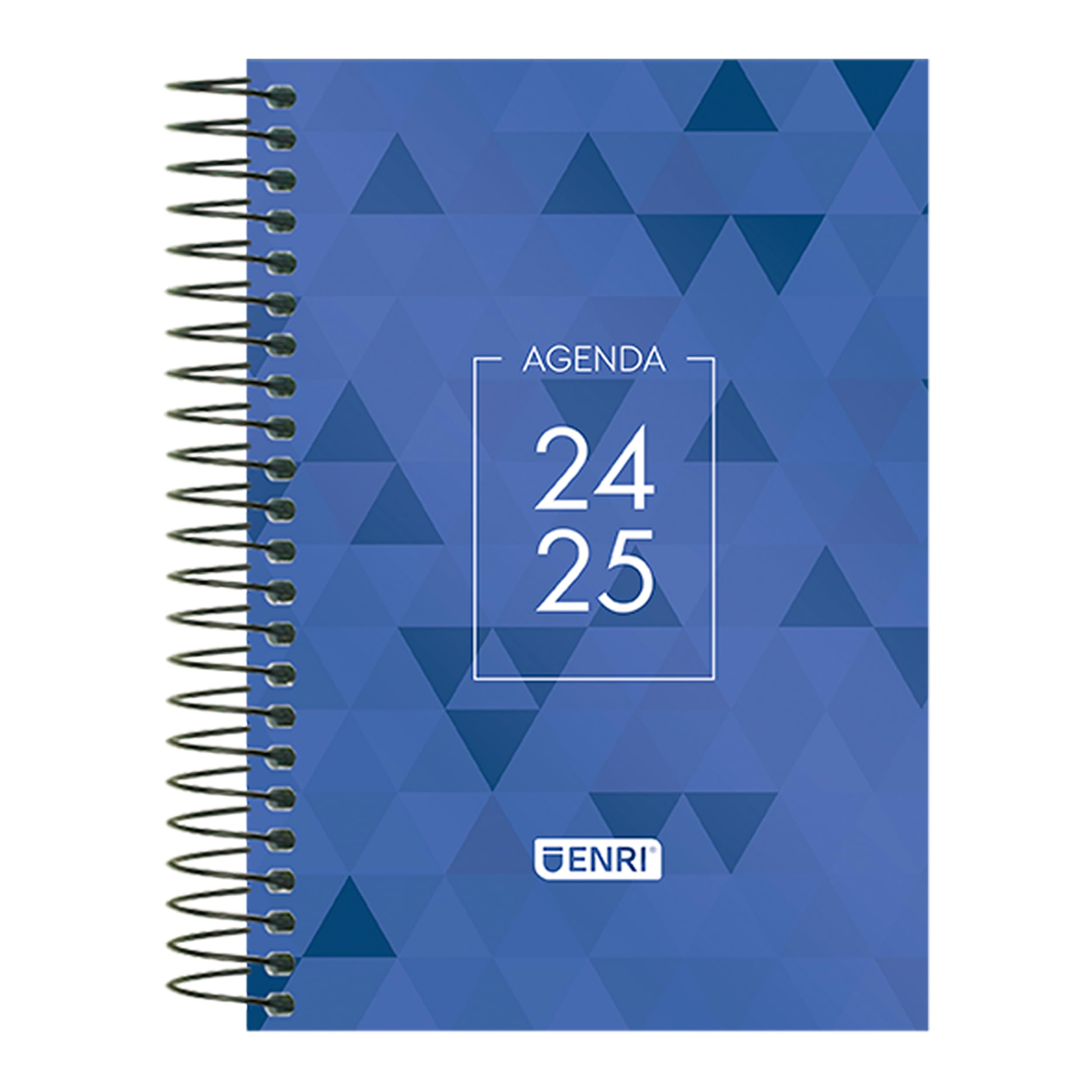 Enri, Agenda 2024 2025 Día Por Página, Tapa Extradura, 12 x 18 cm, Español, Color Azul Marino