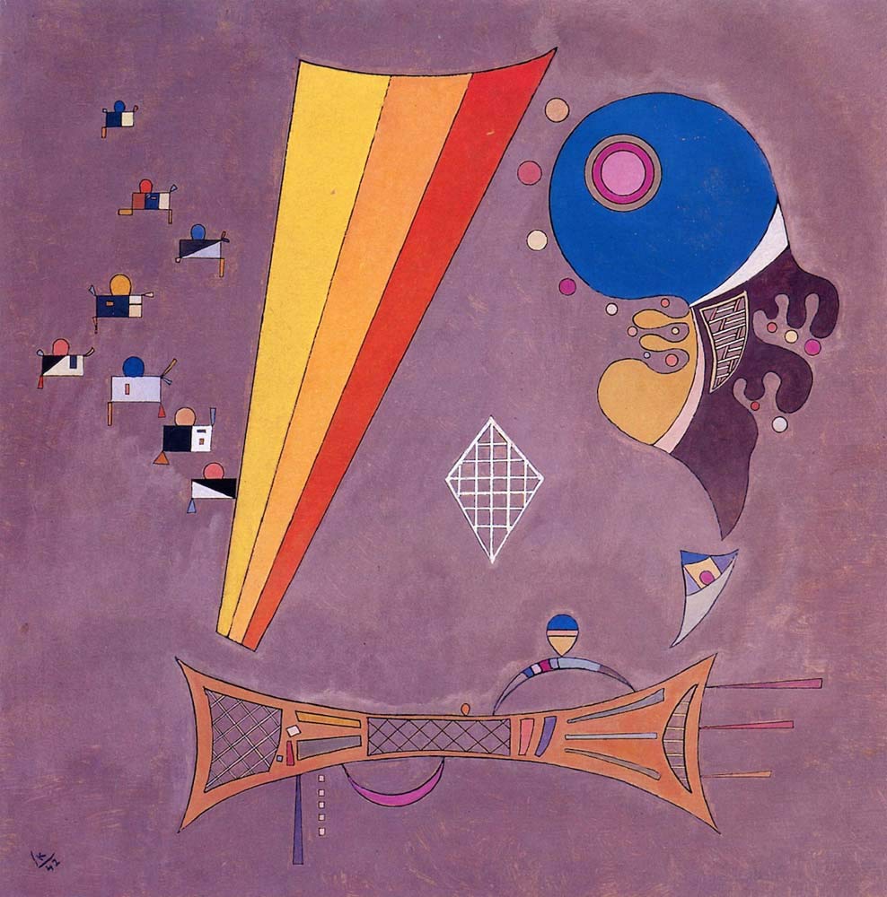 In the Middle - Wassily Kandinsky -1942 by Wassily Kandinsky, 12x8"(A4) Poster Print