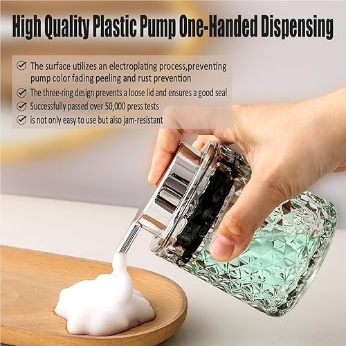 Miniatura 4 de Lotion Dispenser Foaming Hand Soap Dispenser Refillable Clear Glass Pump Bottles Multi-Scene soap Bottle
