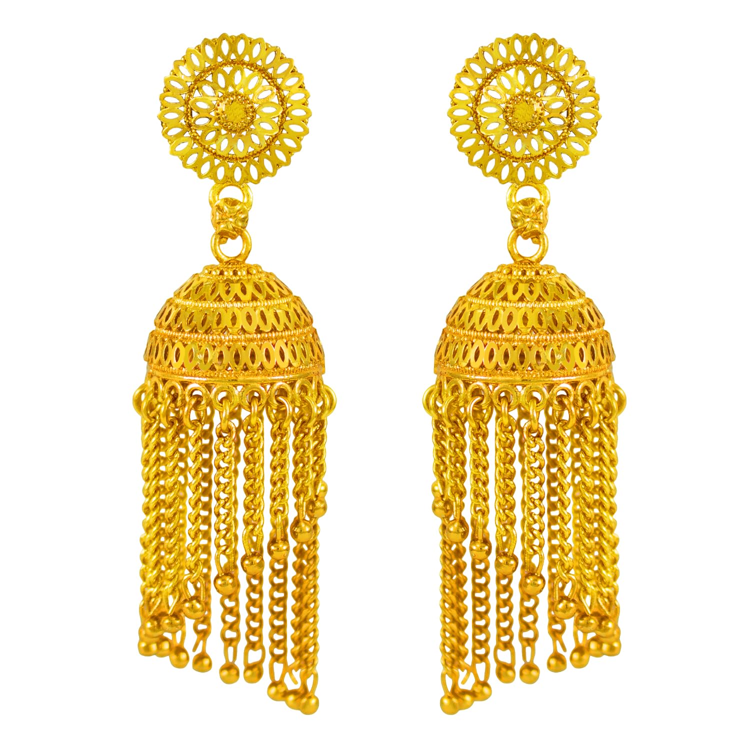 Jewellery for Less Gold Plated Copper Earrings For Women