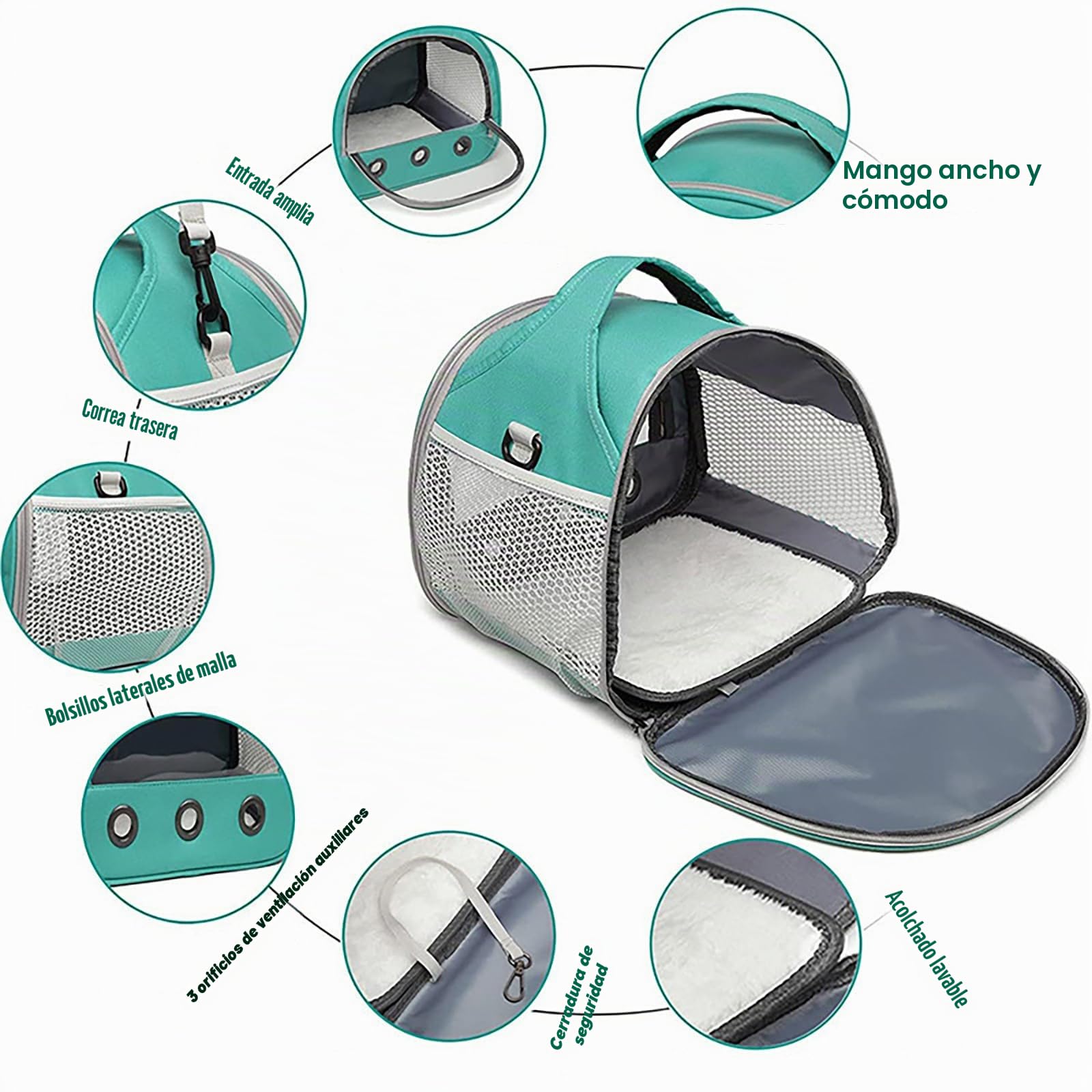 Bolsa para mascotas pequeñas, bolsa portátil para cobayas, bolsa transparente para el transporte de hámsteres, para pájaros, ratas, cobayas, ardillas