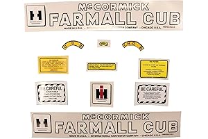 Complete Decal Compatible with/ Replacement for Case International Harvester Cub Tractor D-IHCCUB, 1715 - 2005