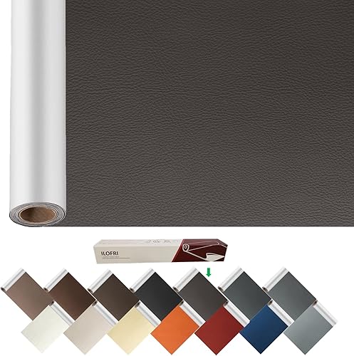 Miniatura 6 de Cinta de cuero autoadhesiva de 60 x 17 pulgadas, parche de reparación de cuero duradero, kit de reparación de vinilo y cuero para sofás, asientos de