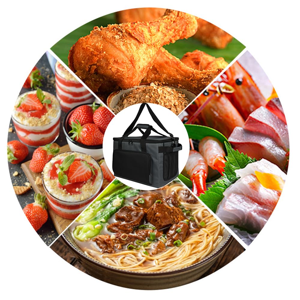 Bolsa térmica grande y plegable, bolsa térmica reutilizable de 36 litros, bolsa de picnic al aire libre, con aislamiento frío y caliente, bolsas frías para almuerzo, picnic, camping, playa, barbacoa