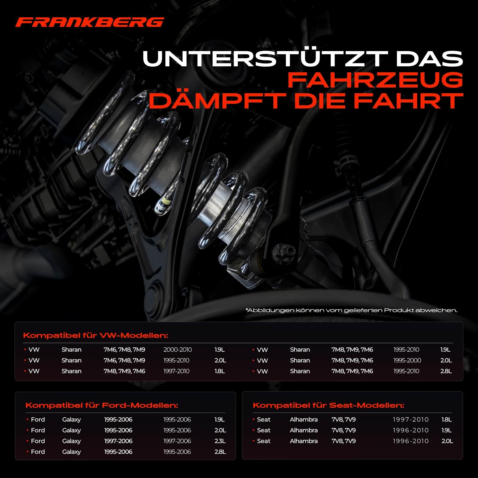 Frankberg 2 molle per sospensioni assale posteriore 7M0511115K | Compatibile con: S.h.a.r.a.n 7M8 7M9 7M6, A.l.h.a.m.b.r.a 7V8 7V9, S.h.a.r.a.n 7M6 7M8 7M9, Galaxy WGR