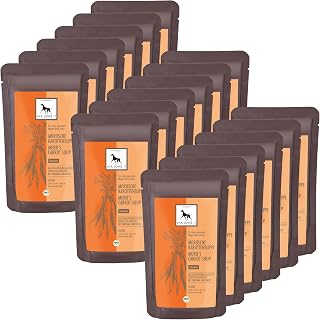 LILA LOVES IT Bio Morosche Karottensuppe für Hunde – altbewährtem Hausrezept, beruhigt den Magen-Darm-Trakt, vegan, Bio MOROSCHE KAROTTENSUPPE, 18 x 130ml Beutel