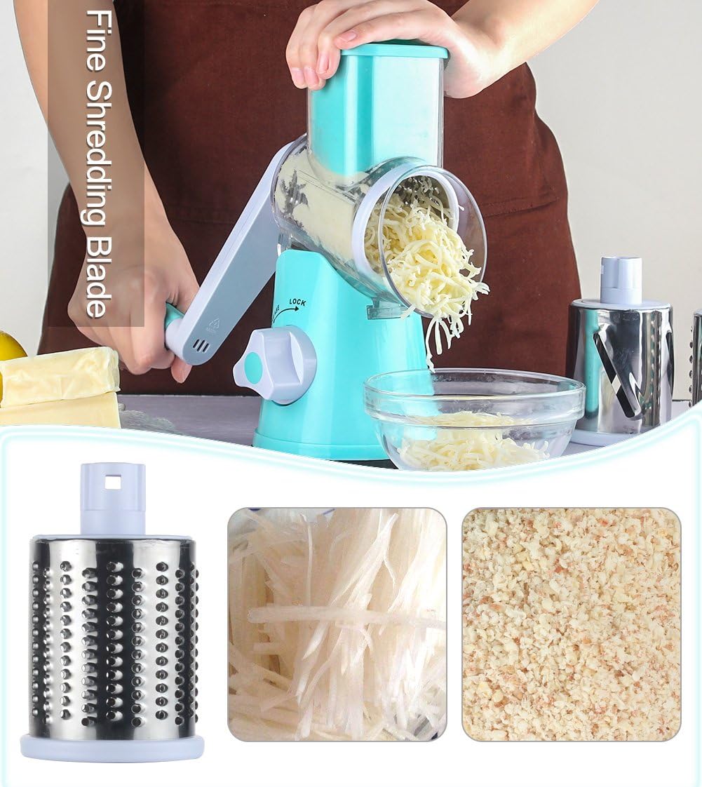 Ourokhome Mandoline Vegetable Chopper Food Slicer, Cheese Grater Shredder, Upgrade Meat Chopper and Stirrer for Kitchen