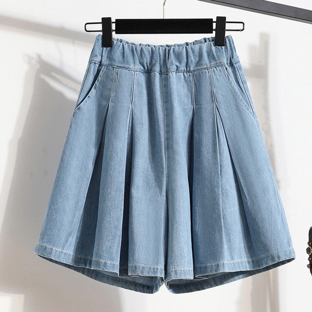 [MeipingQu] デニムパンツ レディース 春夏 40代 ボトムス ガウチョパンツ ショートパンツ 半ズオン ワイドパンツ ジ