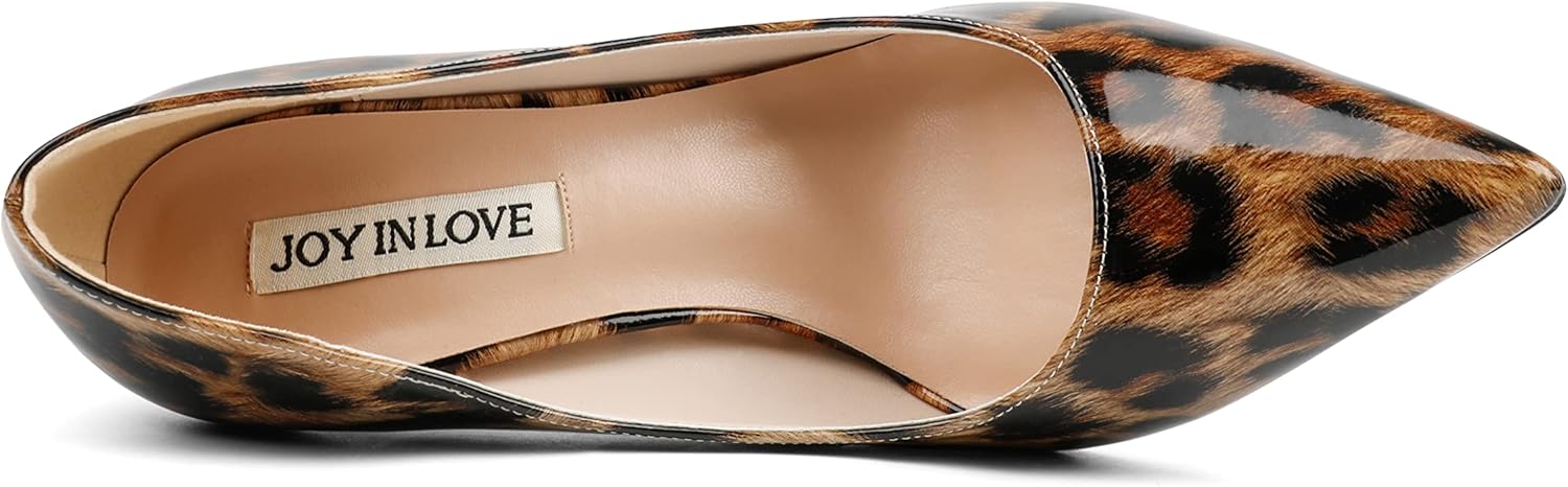 JOY IN LOVE Women's Pump Shoes 3.5" High Heels Pointy Toe Stiletto Pumps - Image 3