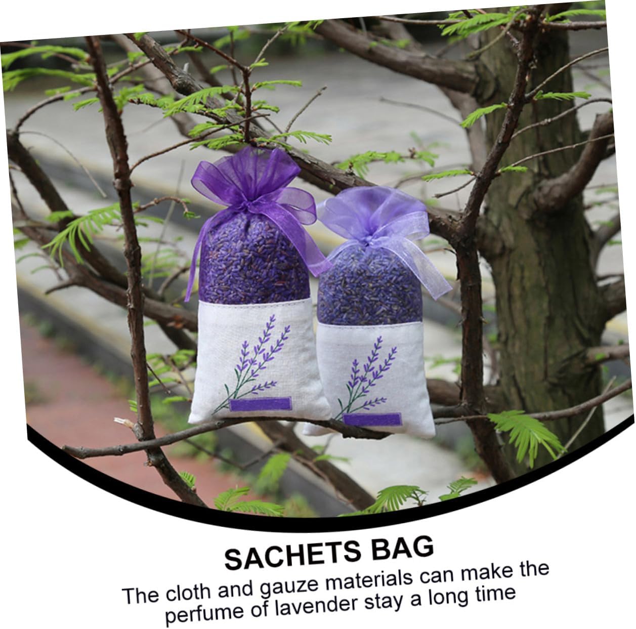 Lavender Scented Sachets Deep Purple Sachet Bags 15pcs Portable Fragrance Bags for Home Closets Wardrobes with Dried Lavender, Natural Air Freshener