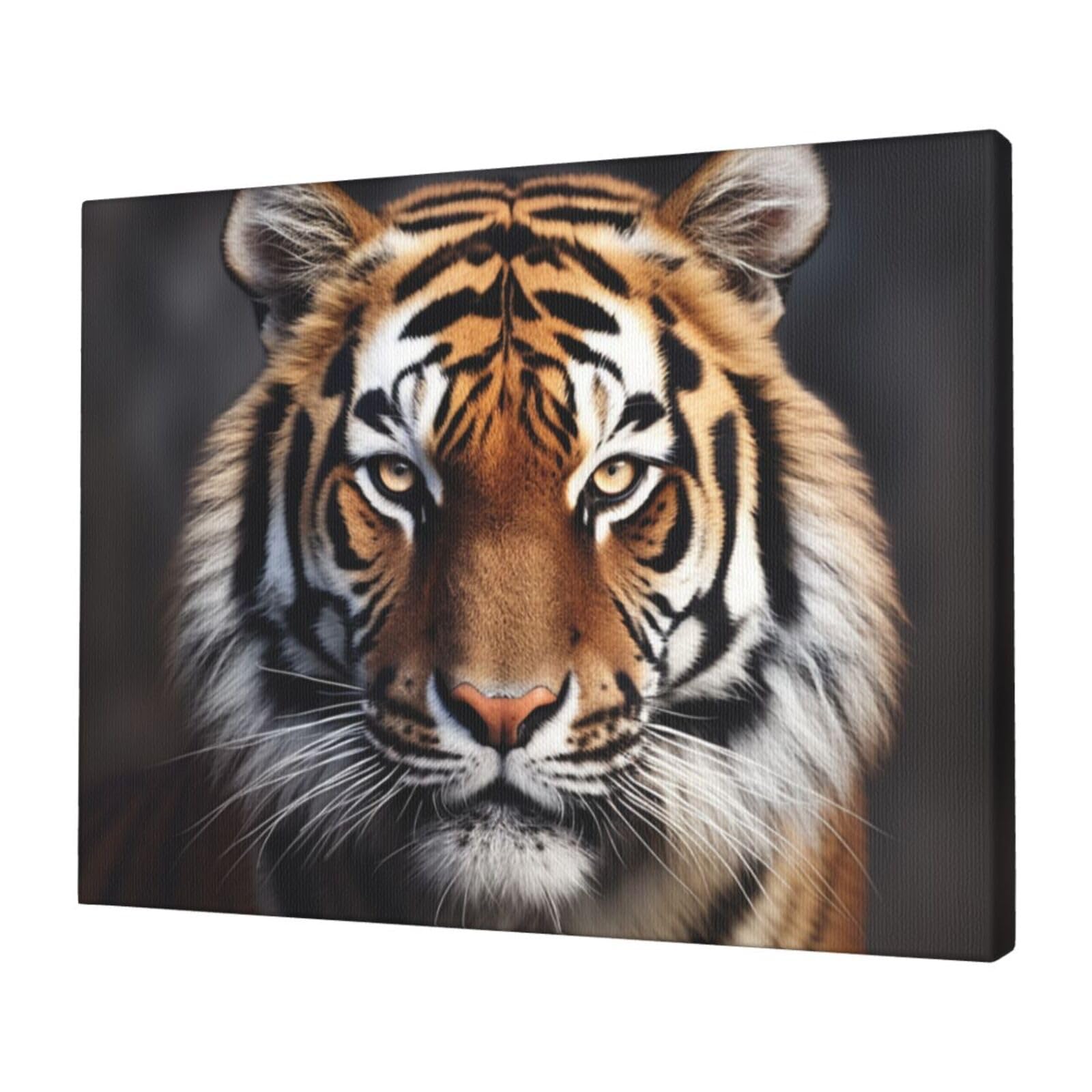 KLOPH Tiger Canvas Wall Art for Living Room 12"x16" Modern Artwork Painting for Bathroom Hanging Canvas Prints Aesthetic Wallart for Bedroom Kitchen Office Wall Decor