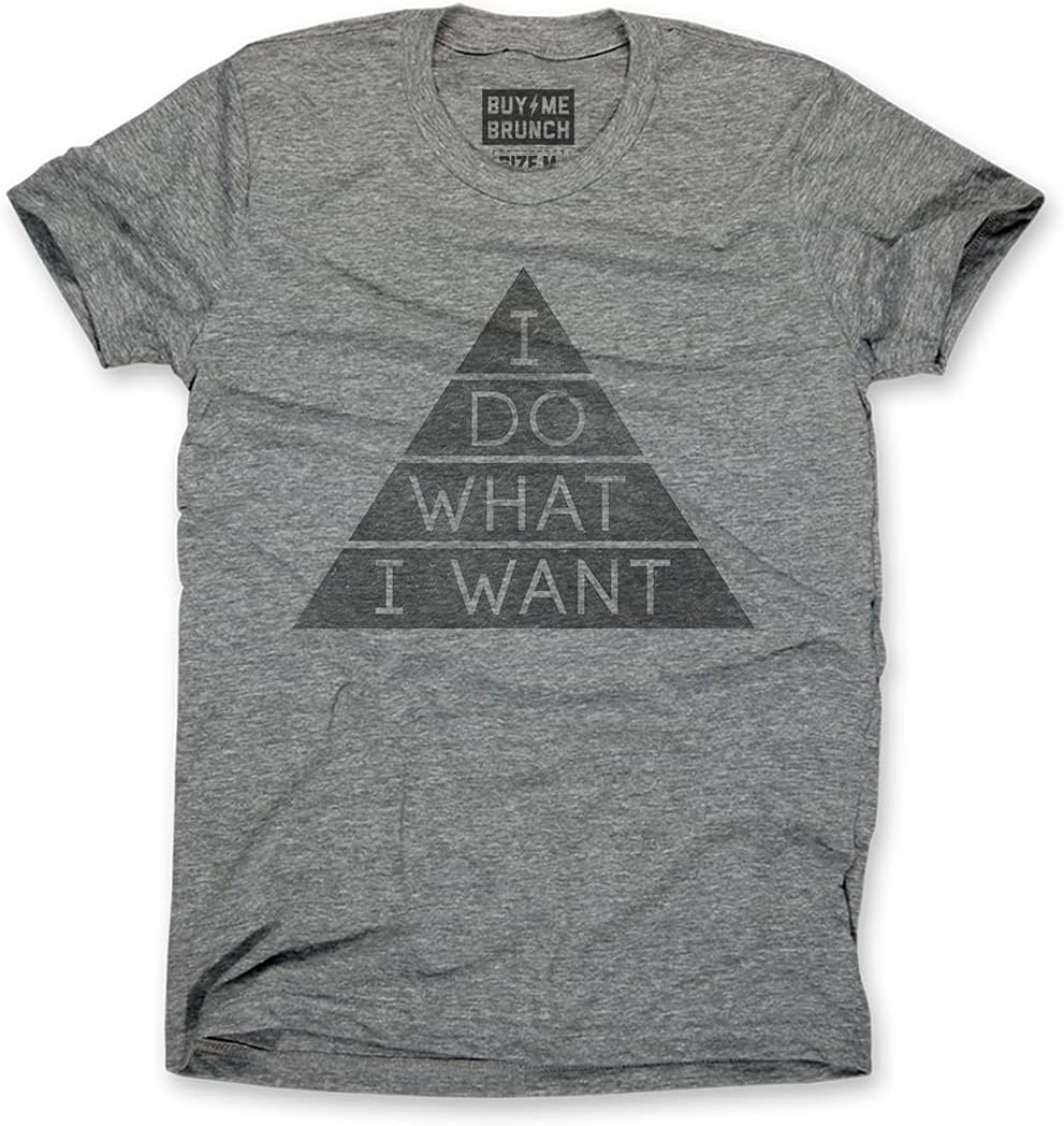 Buy Me Brunch I Do What I Want Tee (Women, Large, Grey)