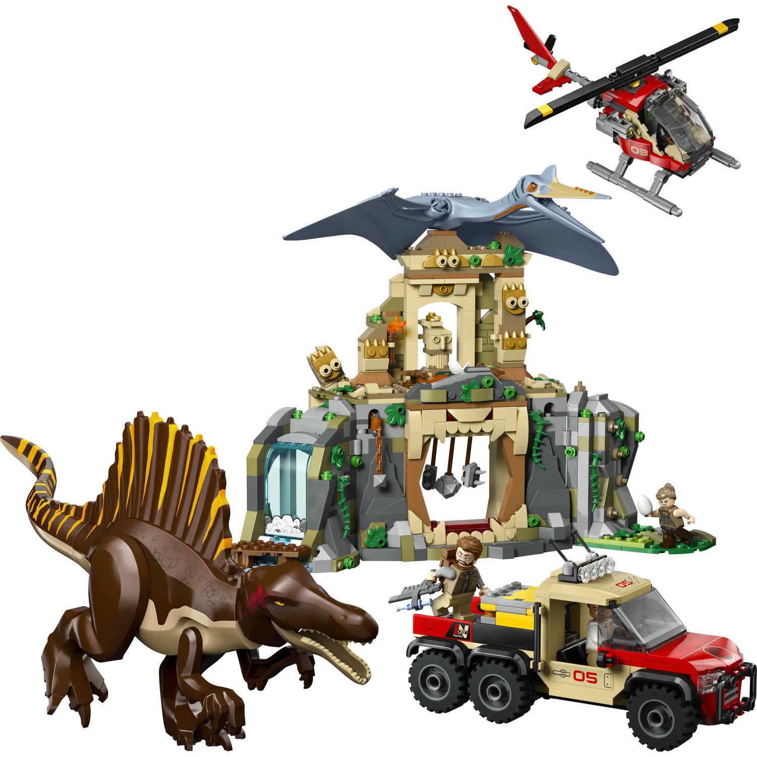 キリト アクションカード BP3500L LEGO Jurassic World Spinosaurus ve Quetzalcoatlus Hava Görevi