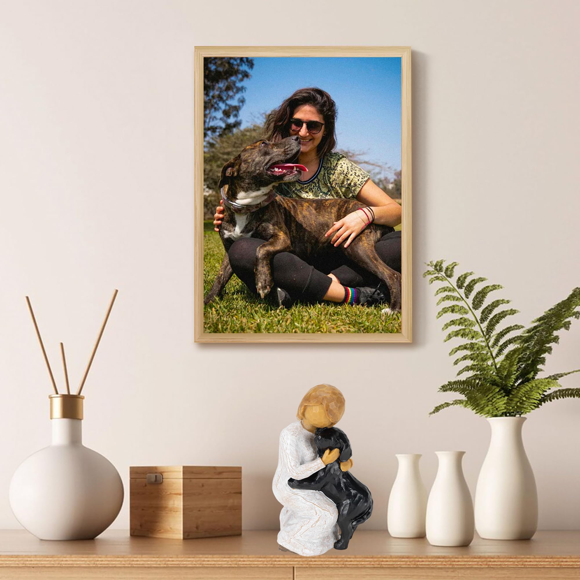 Everkeen Angel Dog Figurines Dog Memorial Gifts Dog Friendship Memorials Pet Memorial Gifts Pet Loss Gifts Gifts For Dog Lovers Black - Image 3