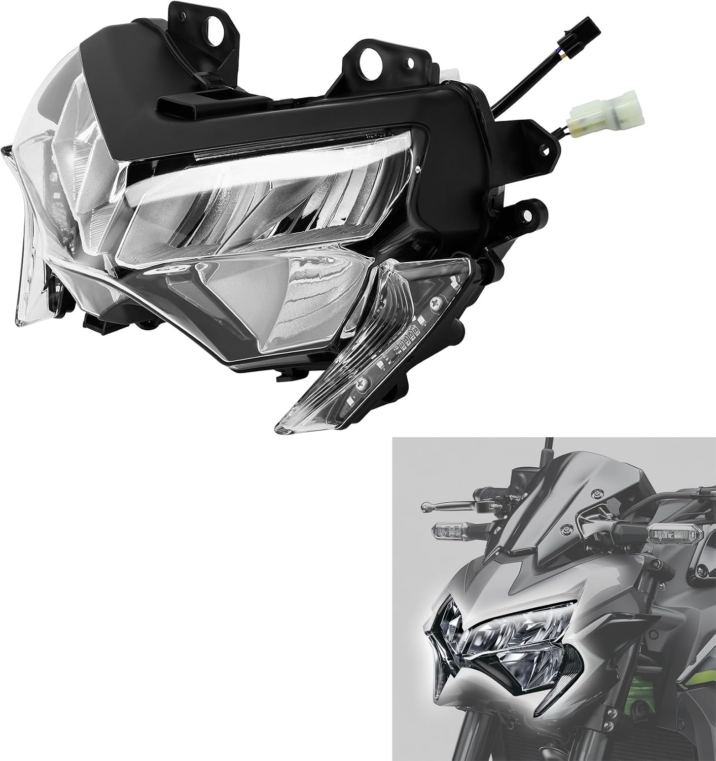 Green-L LED Headlight Head Lamp Assembly Fit For KAWASAKI Z900 2020-2024 2023