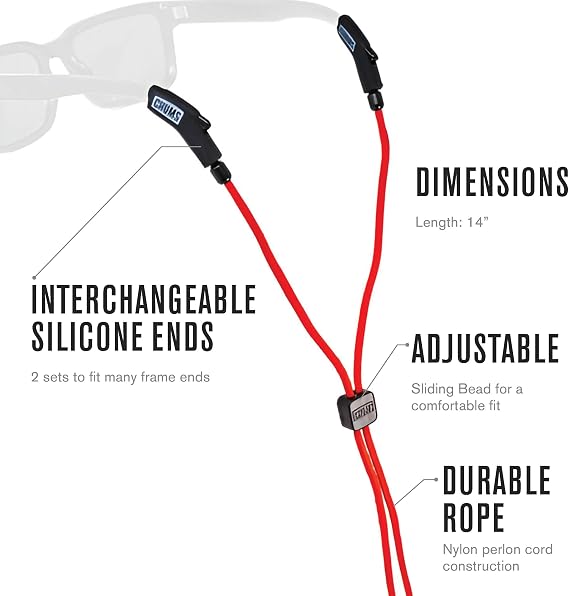 Chums 3MM Ripcord Rope Sunglasses Retainer & Glasses Neck Strap