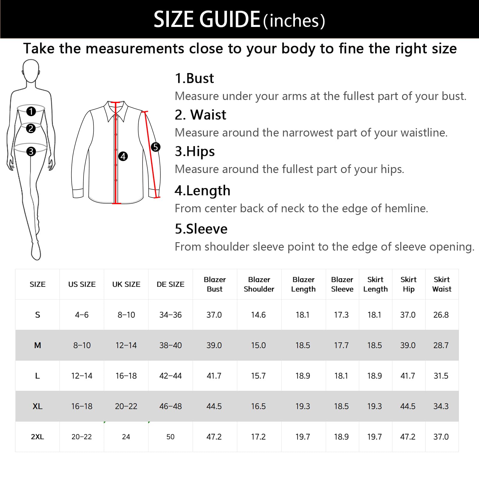 Ensemble 2 pièces pour femme avec jupe de costume - Blazer à ourlet à volants - Blazer décontracté à manches 3/4 et jupe crayon