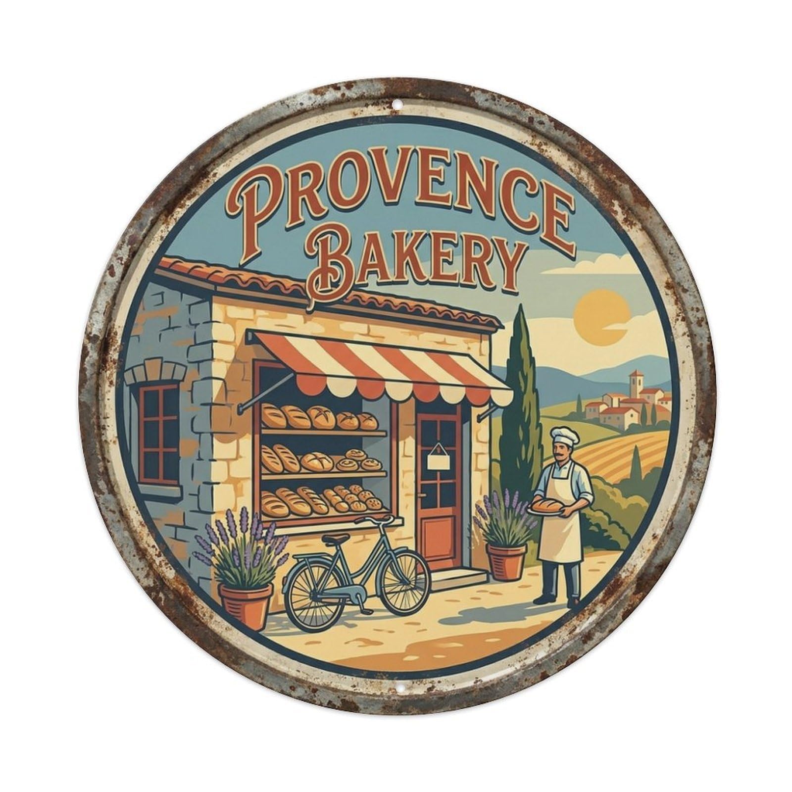 Classic Dining Culture Bakery Provence Country Metal Tin Sign