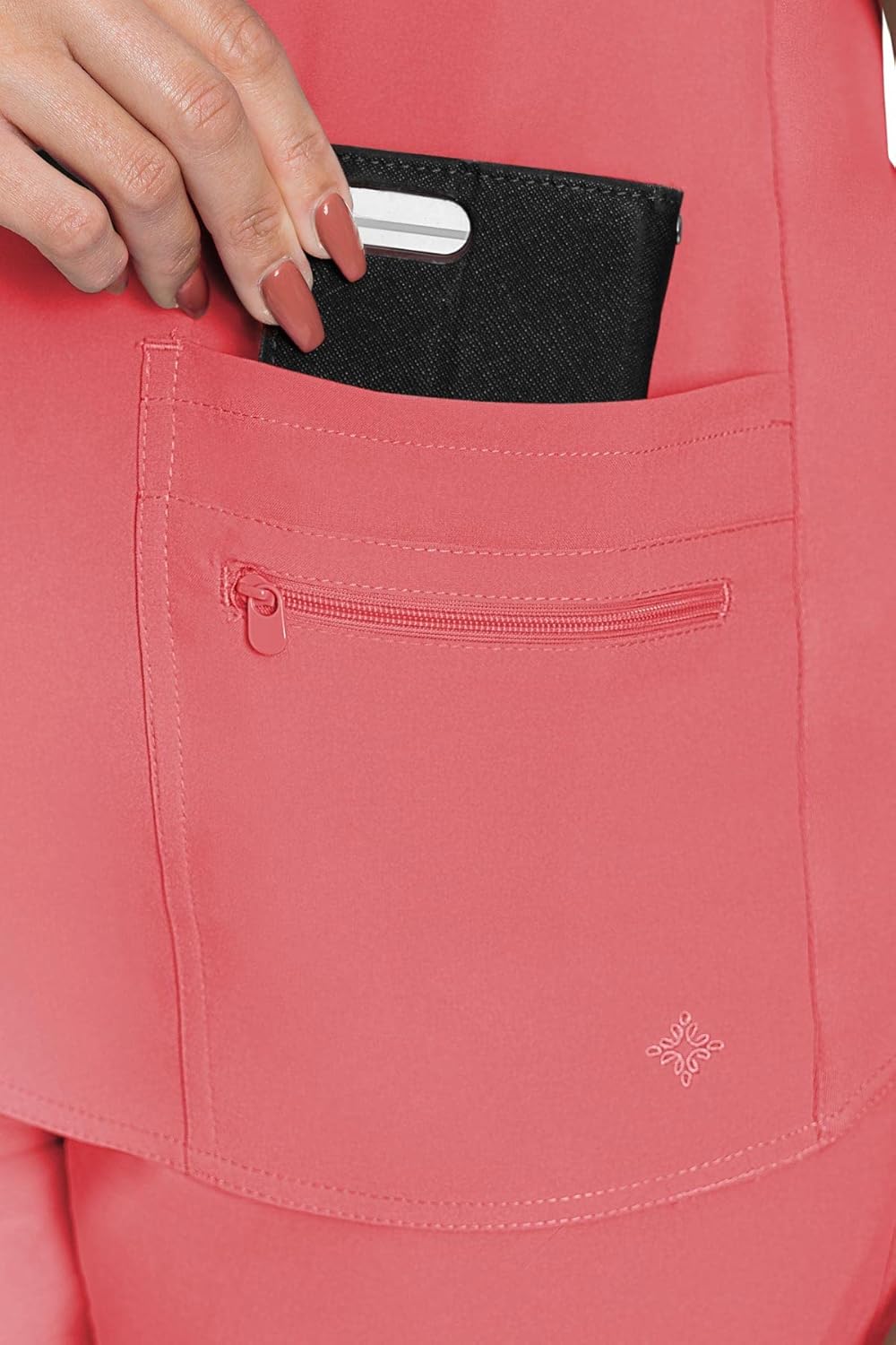 Med Couture Women's Energy Collection Knit Back Top, Coral, Small - Image 5