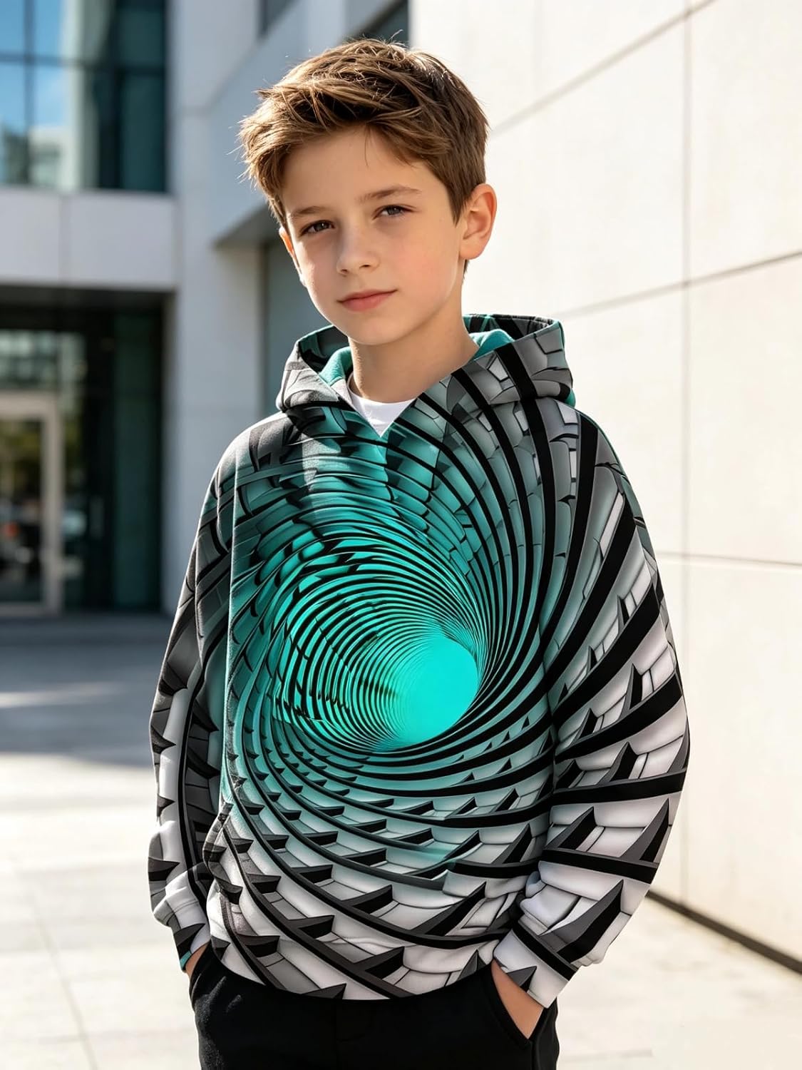 Belovecol Boys Hoodies 3D Printed Hooded Sweatshirts with Pocket for 6-16Y