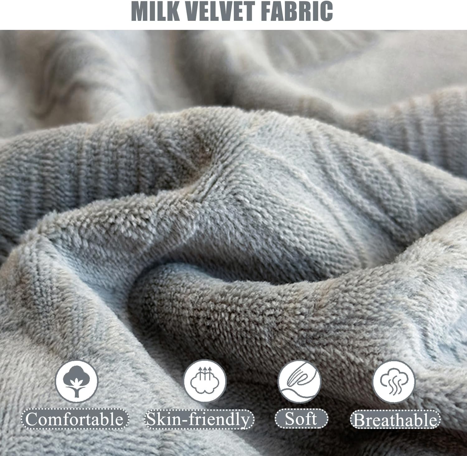 Luxury Mattress Cover Milk Velvet Fitted Sheet King Queen Super Soft Bed Cover with Elastic Band Warm Mattress Protector Mattress Pad Cover with Fashionable Pattern,A/grey,90*200*15cm(TWIN)