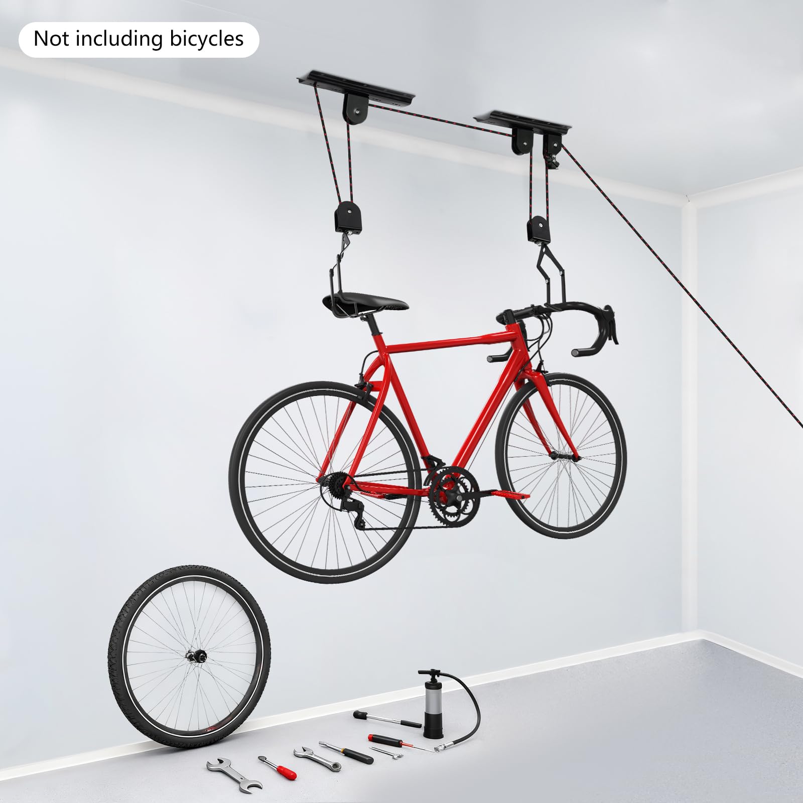 Elevador de bicicletas para montaje en techo, 60 kg, dispositivo de
